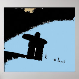 Póster Inukshuk de la montaña de Vancouver