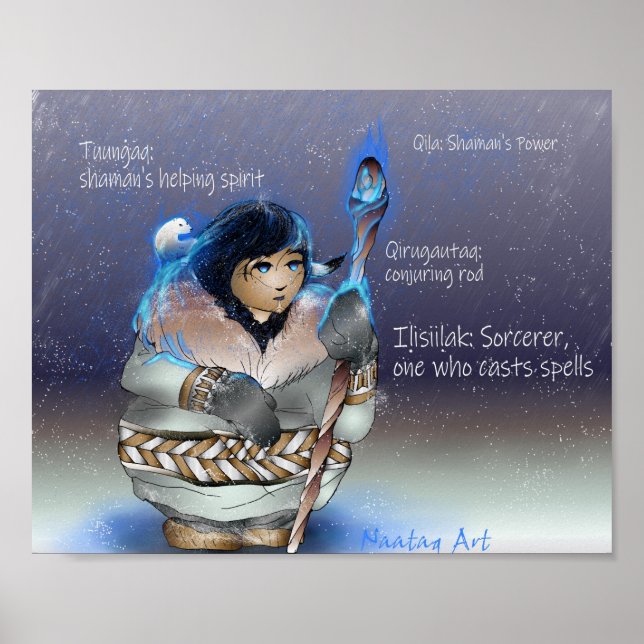 Póster Inupiaq Sorcerer con Vocab (Frente)