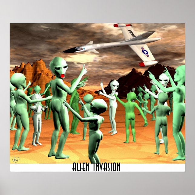 Póster Invasión de Alien1 (Frente)