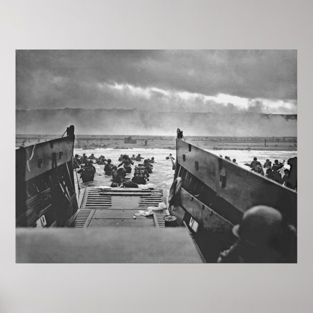 Póster Invasión de la playa de Normandía en 1944 (Frente)