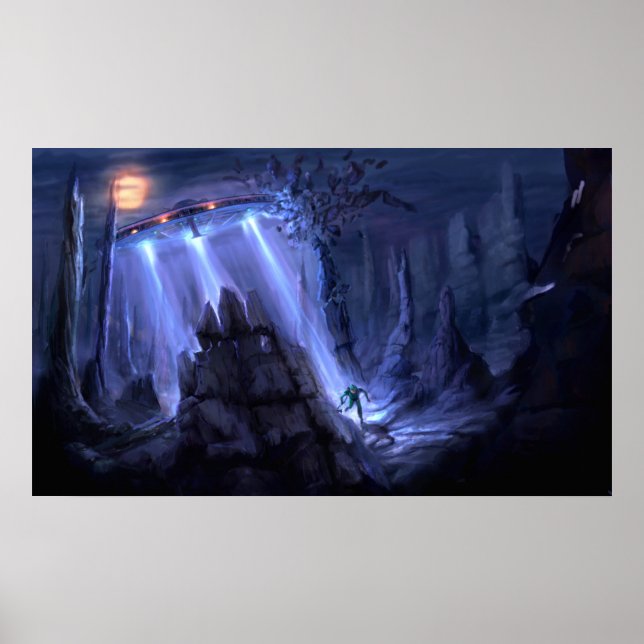 Póster invasión de naves espaciales v2 (Frente)