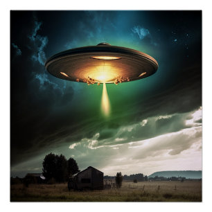 Póster Invasión de Saucer Volador