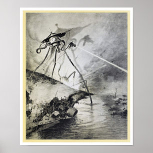 Póster Invasión extranjera vintage guerra mundial de pelí