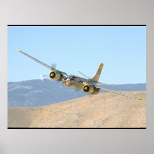 Póster Invasor de Douglas A26, aviones aéreos de