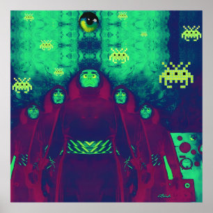 Póster Invasores asesinos desde el espacio ultraterrestre