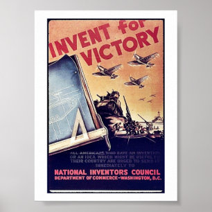 Póster Invente para la victoria