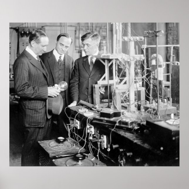 Póster Inventor Guglielmo Marconi, principios del siglo X (Frente)