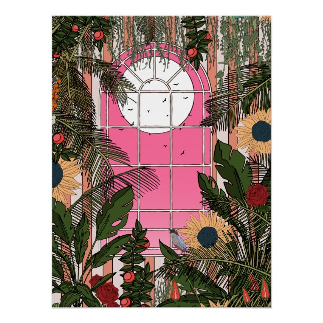 Póster Invernadero botánico (Anverso)