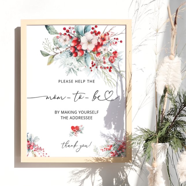 Póster Invernal Floral dirección de Baby Shower sobre (Subido por el creador)