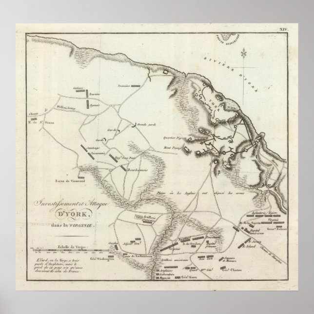 Póster Inversión y ataque a York en Virginia (Frente)
