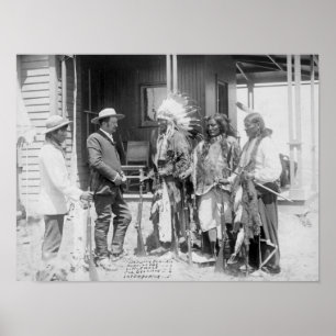 Póster Inverso de los hombres de Cheyenne con blanco