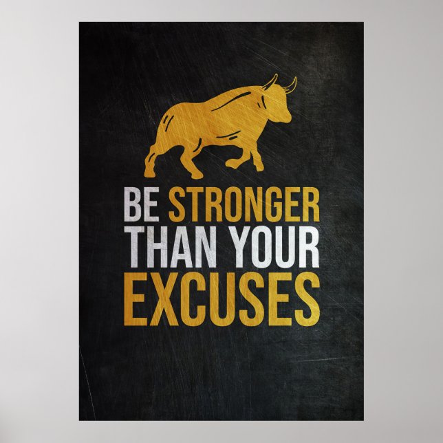 Póster Inversor Más Fuerte Que Sus Excusas (Frente)