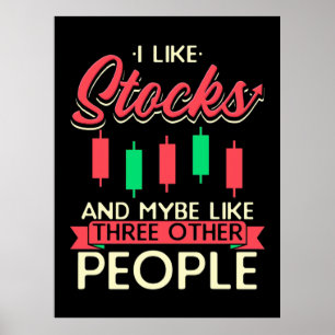 Póster Inversor Que Me Gustan Las Acciones