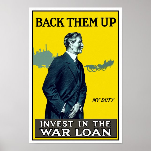 Póster Invertir en el Préstamo de Guerra - WWI (Frente)