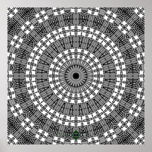Póster Invertir Mandala Reflectante