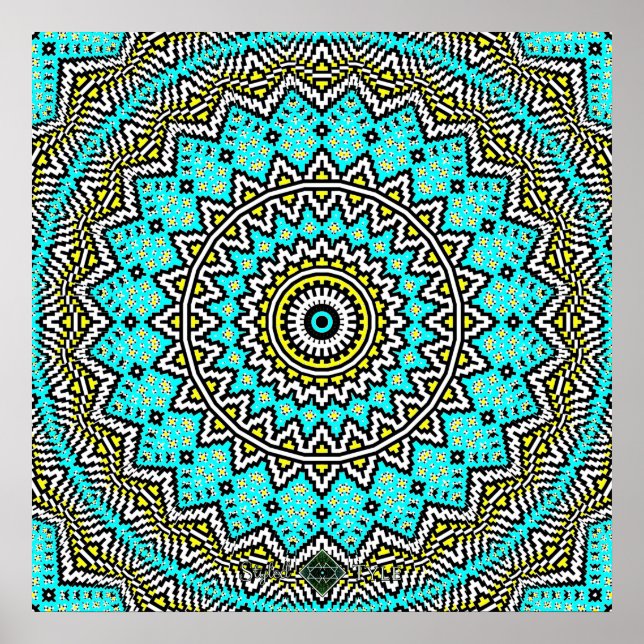 Póster Invertir Mosaico Mandala 2 (Frente)