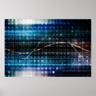 Póster Investigación científica y ciencia del ADN genétic