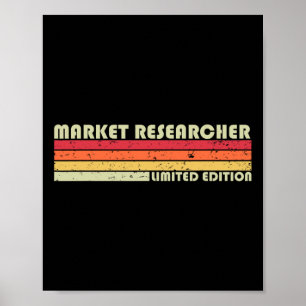 Póster Investigador de Mercado Título Divertido Profesión