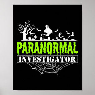Póster Investigador paranormal cazador fantasma