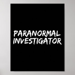 Póster Investigador paranormal Fantasma Caza Evp Hallowee