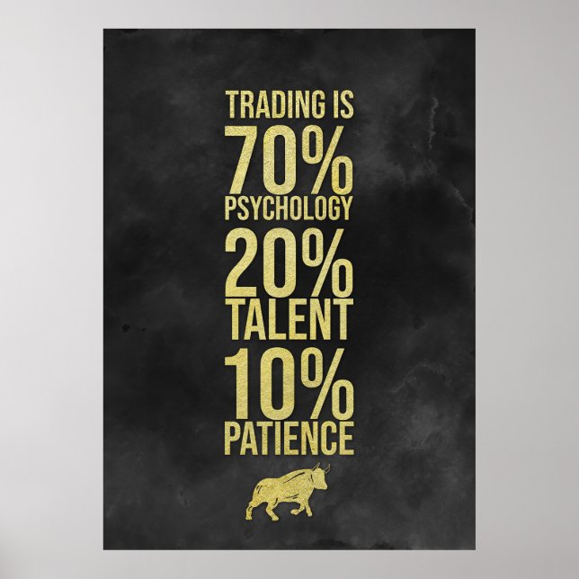 Póster Investor Trading Talent Patience (Frente)