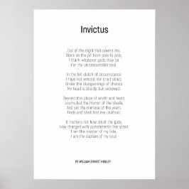 Póster Invictus De William Ernest Henley