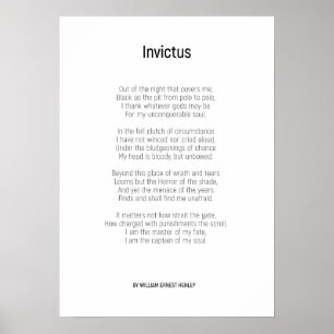 Póster Invictus De William Ernest Henley