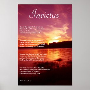 Póster Invictus ~ Poema Inspirador
