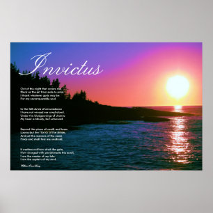 Póster Invictus ~ Poema Inspirador ~ Canvas