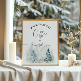 Póster Invierno Caliente en el Poster de la cafetería