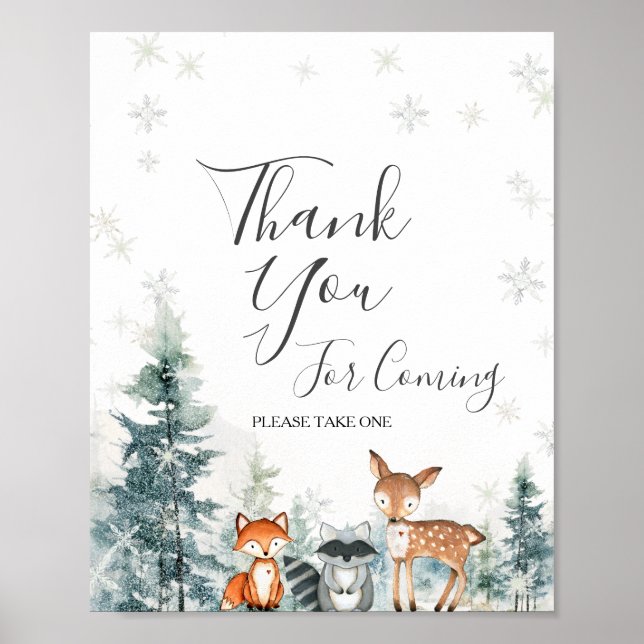 Póster Invierno de ciervos ONEderland Gracias por venir (Frente)
