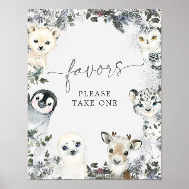 Póster Invierno de los animales del Ártico Terranova Prim (Frente)