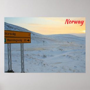 Póster Invierno de Noruega