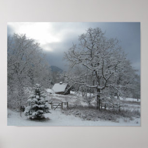 Póster Invierno del río Hood