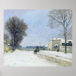 Póster Invierno, efecto de la nieve, 1876