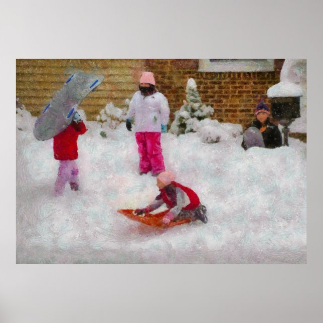 Póster Invierno - El invierno es divertido (Frente)