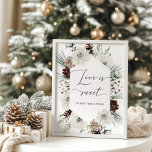Póster invierno elegante El amor es dulce, toma un regalo<br><div class="desc">En invierno elegante,  el amor es dulce,  tómate un Poster. Elementos coincidentes disponibles.</div>
