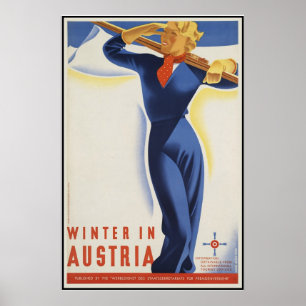 Póster Invierno en Austria