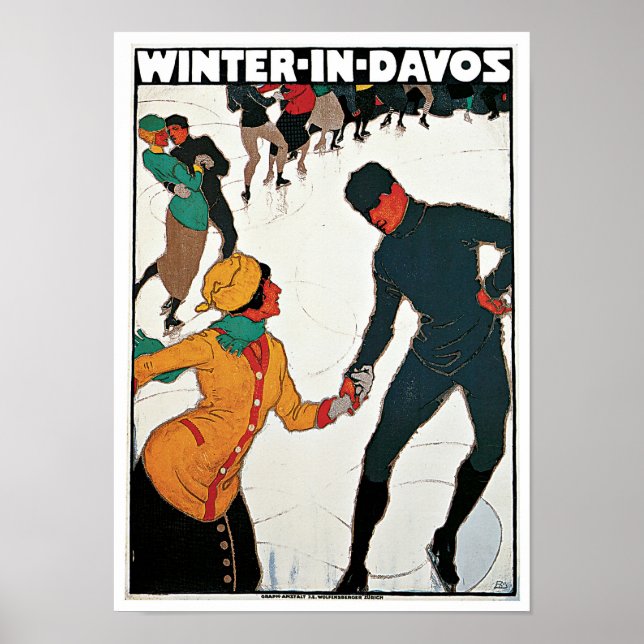 Póster Invierno en Davos (Frente)