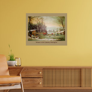 Póster Invierno en el país, haciendo Poster de hielo