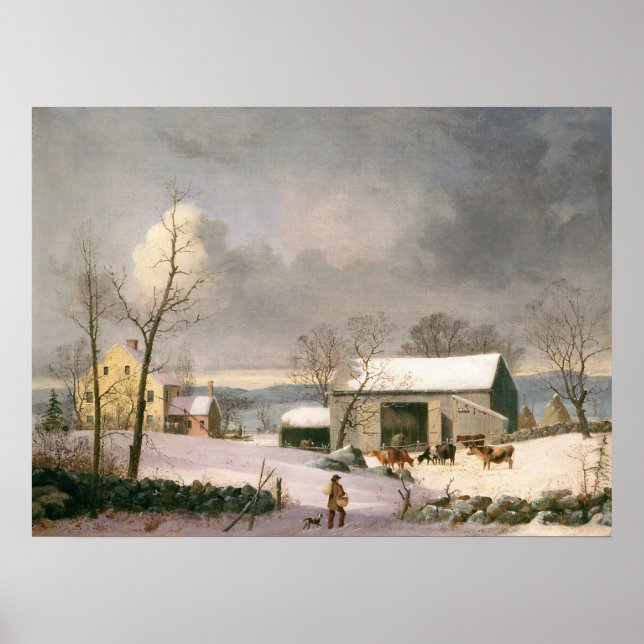 Póster Invierno en el país - Poster Bella Artes GH Durrie (Frente)