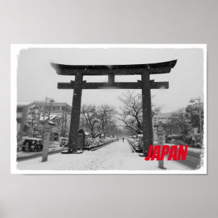 Póster Invierno en el poster de Japón