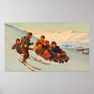 Póster Invierno en Groenlandia Rasmussen 1875