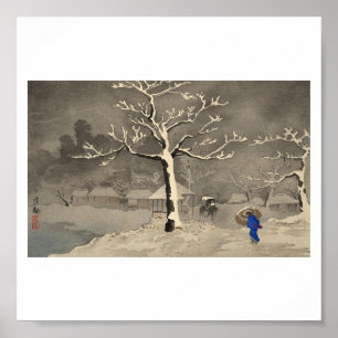 Póster Invierno en Japón hacia 1915