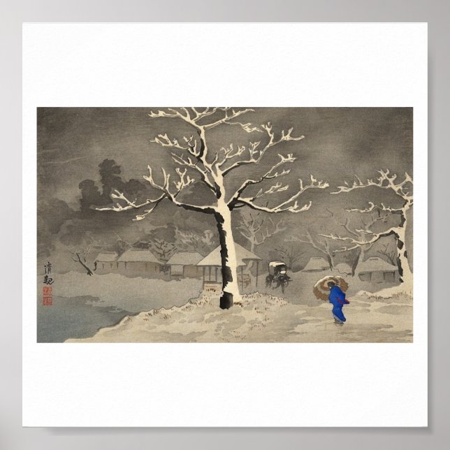 Póster Invierno en Japón hacia 1915 (Frente)