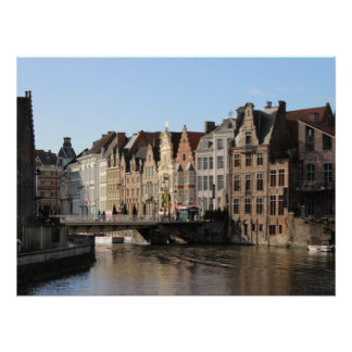 Póster Invierno en Kornlei en Gante, Bélgica