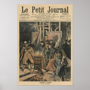 Póster Invierno en París, alrededor del más descarado