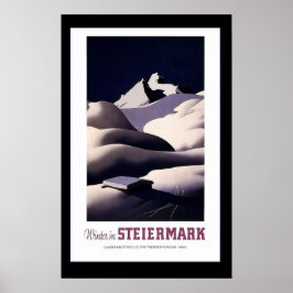 Póster "Invierno en Steiermark" Poster de Viajes Vintage