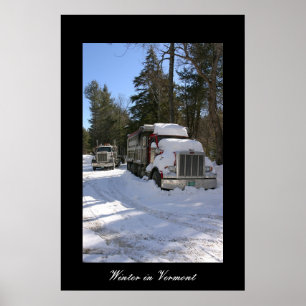 Póster Invierno en Vermont