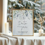 Póster Invierno Eucalyptus Fecha Jar de novias<br><div class="desc">Invierno Eucalyptus Date Poster del juego de novias. Elementos coincidentes disponibles.</div>